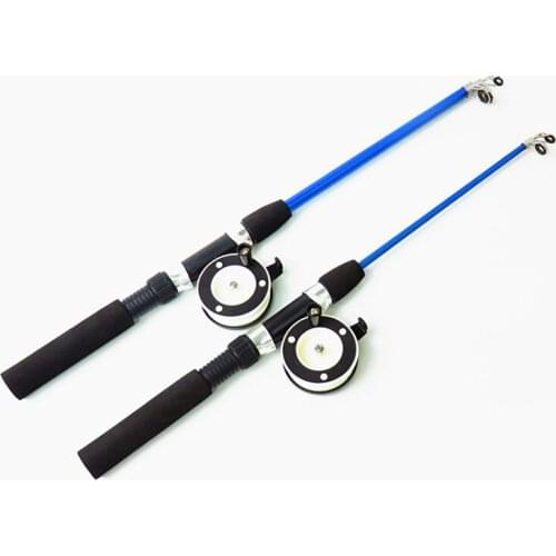 Telescopic Fishing Rods Glass Fiber Beginners And Fishing Pole Short Sea Pole 74/110CM Fishing Reel Fishing Tool