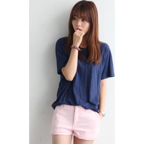 Fashion Logo Printing T Shirts Womens Short Sleeve Fashion black 100% cotton Female T-Shirts