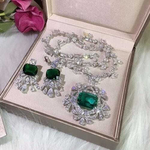 2020 European and American wedding woman necklace pendant clavicle chain luxury jewelry S925 silver dinner fashion