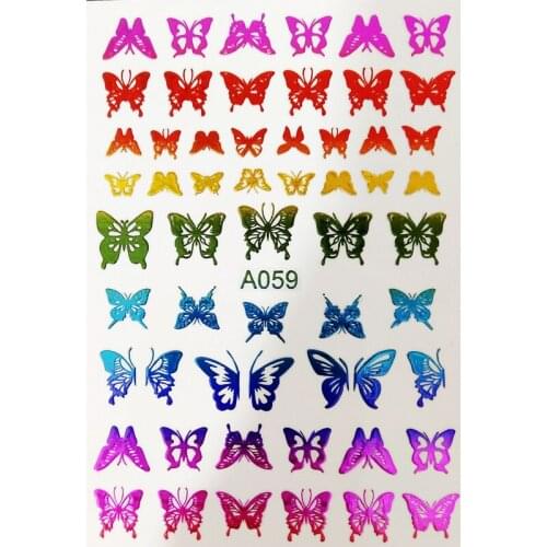 1Pcs 3D Butterfly Gel Polish Nail Sticker Decals Sliders Paper Nail Art Decoration Accessories Manicure Tattoos DIY