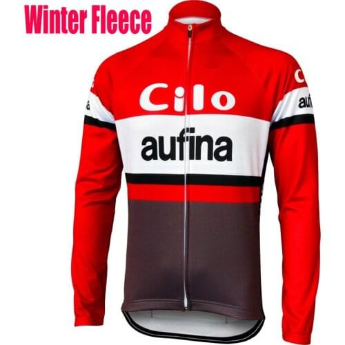 2017 men red long sleeve cycling jersey Winter Fleece & no Fleece cycling clothing bike wear Arbitrary choice
