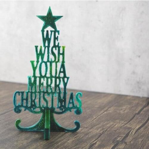 2020 New Transparent Silicone Mold Resin Decorative Craft DIY Christmas tree coaster Mold epoxy resin molds for jewelry Making