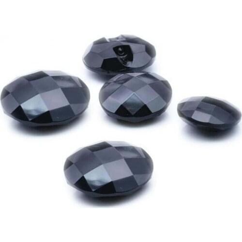 30pcs new black acrylic buttons round coat buttons sweater button