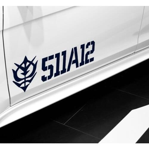 Car Styling Decal Auto Window Engine Hood Door Tail Stickers for Classic Cartoon Anime Ean Zeon Army Camouflage 511A12