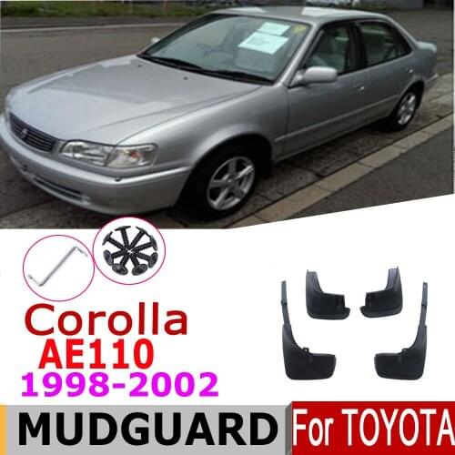 Mudguards For Toyota Corolla 2002-1998 Toyota Corolla AE110 Over Fender Mud Flaps splash Guards Car Splash Accessories 2001 2000