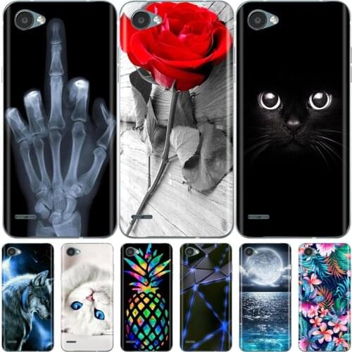 For LG Q6 A Alpha Q6A Q 6 M700 Case Soft Silicone Fashion Flower Phone Case For LG Q6 5.5 inch Bumper Coque Cute Pattern Cover