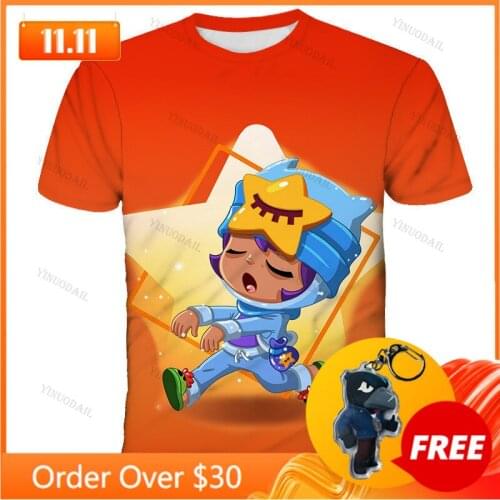 Childrens Wear Kids T-shirts Browlers 3d T-shirt Shirts Boys Girls Cute Short Sleeve Tshirt Coat Teen Clothes