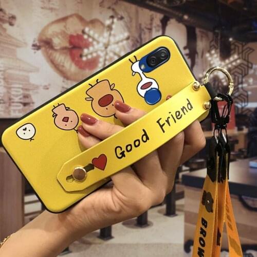 Dirt-resistant Soft Case Phone Case For ZTE Blade V10 Vita Silicone Wristband Wrist Strap