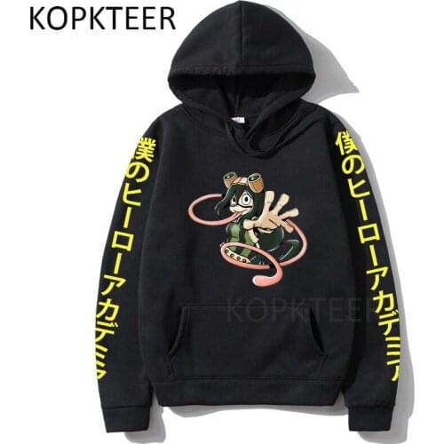 My Hero Academia Anime Hoodies Asui Tsuyu Izuku Midoriya Japanese Style Harajuku Funny Print Long Sleeve Sweatshirts Casual Tops