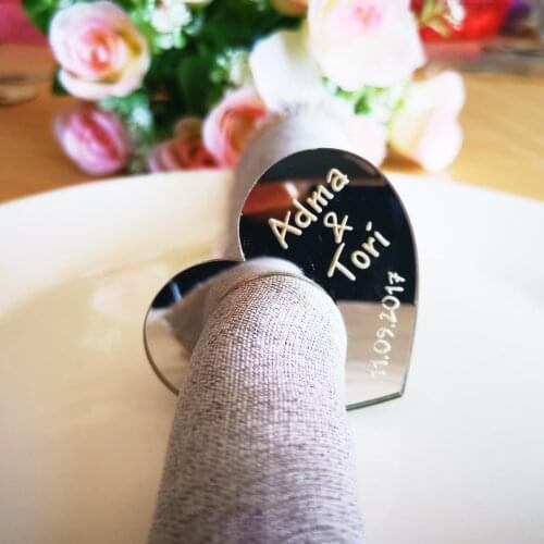 Personalized Laser Cut Name Logo for Boutique Gift Baby favorite, Custom Made Heart Gold Acrylic Mirror Name Tags for Baby Name