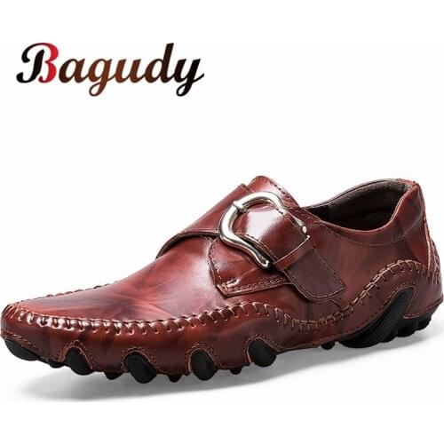 Quality Men Loafers Leather Comfortable Mens Casual Shoes Men Driving Oxfords Shoes Flats Moccasins Fashion Casual Boat Shoes