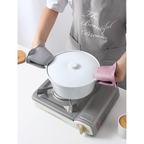 Kitchen high temperature resistant gloves baking thickened anti scalding silicone cover oven heat insulation finger cover