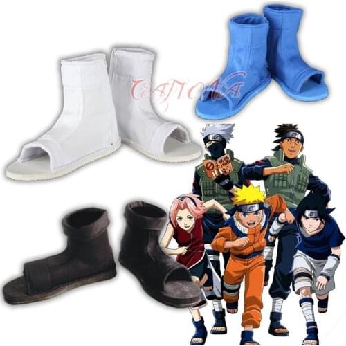 Hot Sale NARUTO Shoes Kakashi Uchiha Sasuke Cosplay Universal Shoes Naruto Boots Halloween Accessory