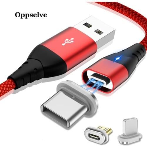 1M 2M Magnetic Cable Micro USB Type C Fast Charging Microusb Type-C Magnet Charger Wire usb c For iPhone 11 XR Samsung USB Cable