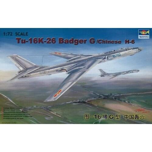 Trumpeter 1/72 Russia Tu-16K-26 Badger Airplane H-6 Aircraft Jet Model Kit 01612 TH05331-SMT2