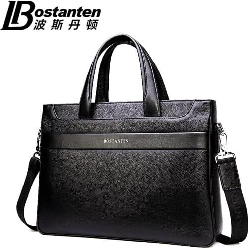 Brand New Mens 100% Genuine Leather Cowhide Handbags Messenger Shoulder Tote Briefcase for 14" Laptop Bag Purse