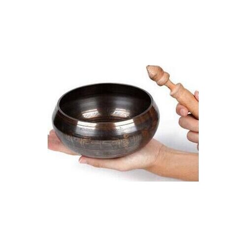 Wholesale factory Decoration Crafts Brass Tibetan brass Buddhist prayer Lama Singing Bowl Set, dia 80mm