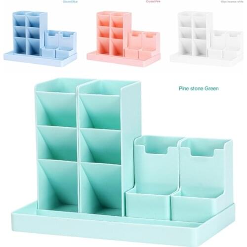 YHSMTG Large Capacity Cute Desk Accessories Pen Holder Pencil Storage Box Desktop Organizer Stand Case School Office Stationery