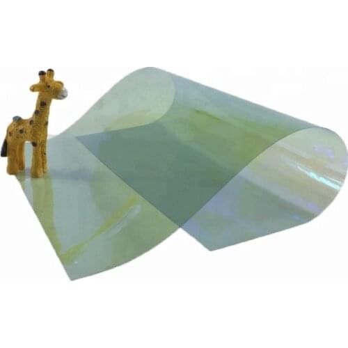 50cmX300cm High quality transparent clear VTL 60% solar film blue to purple anti-glare chameleon car tint film