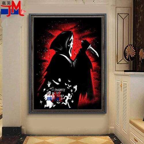 Full Square/Round Diamond Embroidery"Ghost Face"Diamond Painting Cross Stitch Rhinestone Fantasy Picture Cartoon Mosaic Diamond