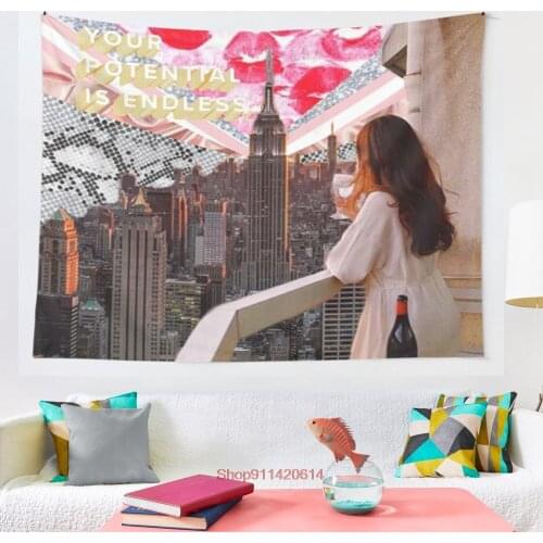 Your potential is endless tapestry Coverlet Curtain Blanket Bedding Sheet Towel Throw Window Curtain Tapestries
