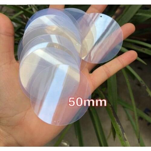 Sewing supplies 50mm circular single hole transparent oily white sequins DIY ornaments sequins white beads earrings sequins