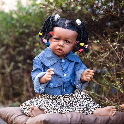 Hoomai 23" Realistic Reborn Baby Dolls Silicone Soft Body Fashion Boneca Reborn for Kids Christmas Gift