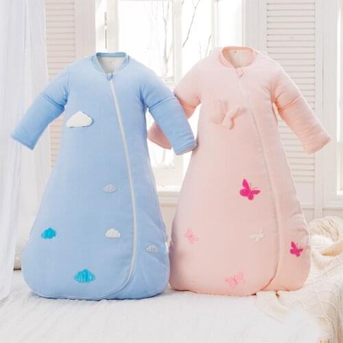 Baby sleeping bag envelop for neonate pure cotton newborn baby infant wrapped cocoon in winter stroller bag thicken sleeping bag