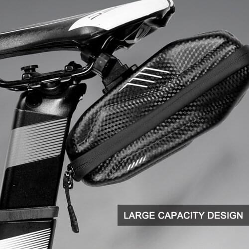 Bicycle Saddle Seat Bag Waterproof Bike Tail Rear Pouch Strap-On Saddle Storage Bag Under Seat Portable Bike Storage Bag