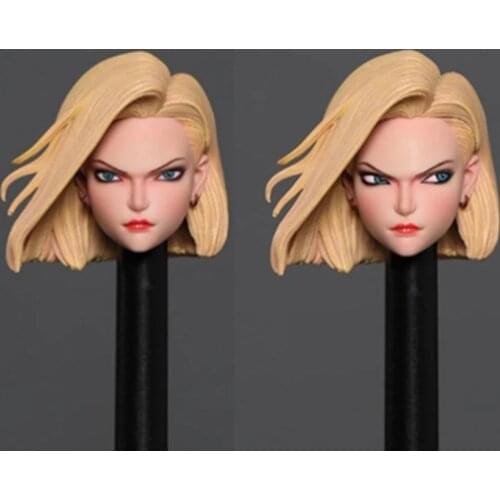 In stock 1/6 scale cyborg No. 18 head sculpture M003 face up version model toy fit 12 inch action figure