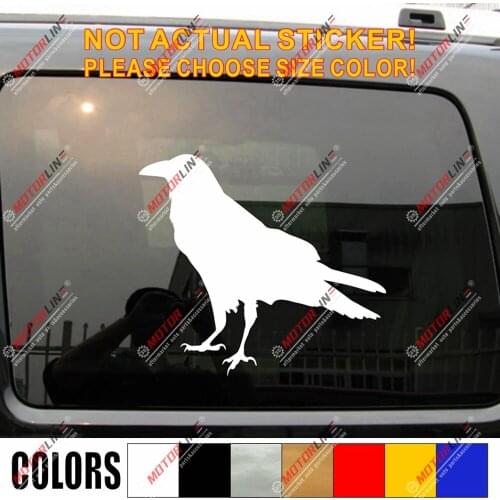 Odin Raven Decal Sticker Viking Norse Nord Norway Car Vinyl pick size color a