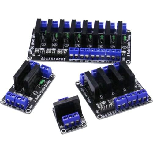 High quality 1 2 4 8 Channel 5V DC Relay Module Solid State High Low Level SSR AVR DSP for Arduino