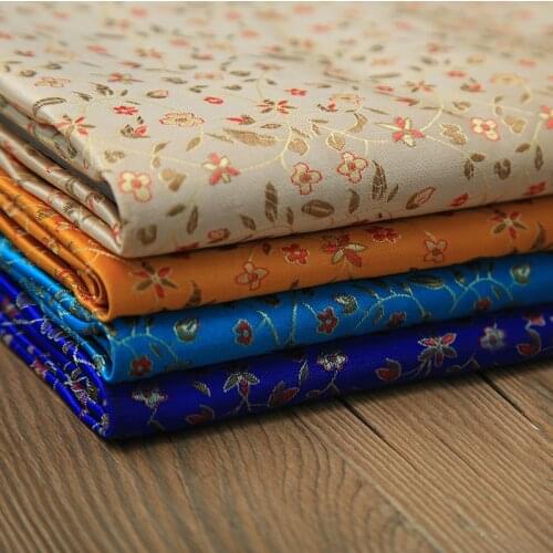 Japanese style Metallic gold color Jacquard Brocade Fabric jacquard yarn dyed fabric for Coat Dress Skirt by meter