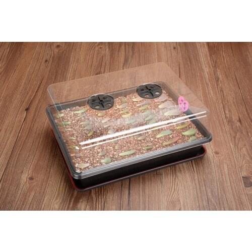 4PCS 35.5x28x8.5cm Transparent Plant Growing tray Humidity Dome Cover for Starting Flower Herbs Vegetable Microgreens Wheatgrass