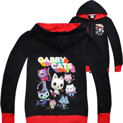 Kids Children Halloween Gabby Cats Cosplay Costume Girl Birthday Party Jacket Funny Spring Hoodie Sweatshirt Outwear Girls Coats
