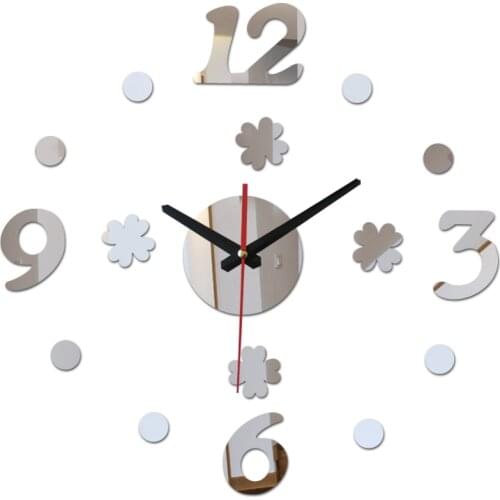 Hot sale new arrival real acrylic watch wall clock modern design fashion luxury mirror 3d watches clocks numbers abstract