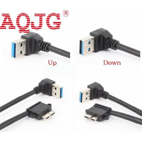90 Degree USB3.0 Data Charging Cable A Male to Micro B Male Cable USB 3.0 Cable Adapter Right angle For HDD Case Up Down