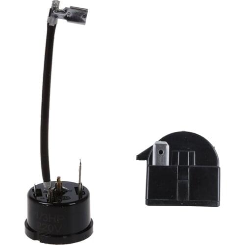 Compressor Thermal Overload Protector for HX1/3HP Refrigerator & 3PIN Terminals Refrigerator PTC Starter Relay 12 Ohm Resistance