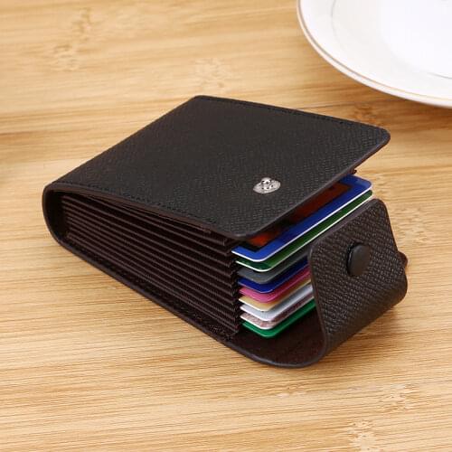 2021 New Year Fashion Unisex Business Leather Wallet ID Credit Card Holder Name Cards Case Pocket Organizer Money Phone Coin Bag