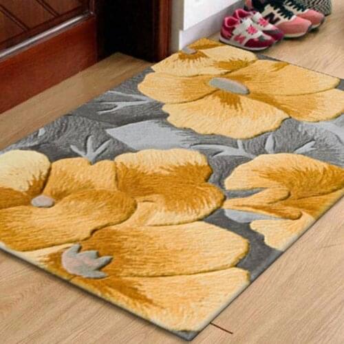 Carpet With Daisy Carved Door Mat Wool Famous Logo Carpets For Hallway Bedroom Living Room Aisle Bedside 100% Wool Carpets