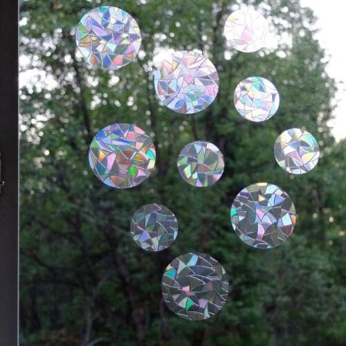 Creative Window Glass Privacy Film Stained Glass Iridescent Window Static Sticker Rainbow Decorative Window Tint Home Decor Art