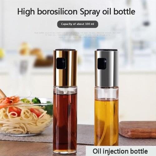 Stainless steel Kitchen Appliances Olive oil spray 100ml Seasoning cooking oil vinegar Peanut oil soy sauce Glass spray bottle
