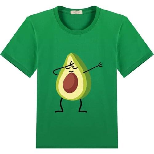 2021 Summer Dabbing Avocado Funny Short T Shirt For Boys Gilrs Lovely School Cute Tees