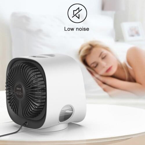 Mini Portable Air Conditioner Light Conditioning Humidifier Purifier USB Desktop Air Cooler Fan With 2 Water Tanks Home