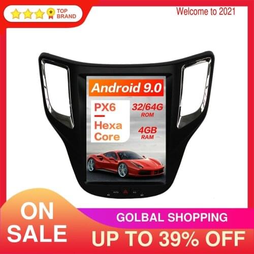 PX6 Tesla Style Android 9.0 4+64G Multimedia Player Car Navigation For Changan CS35 Stereo Head Unit Auto Radio Recorder Carplay