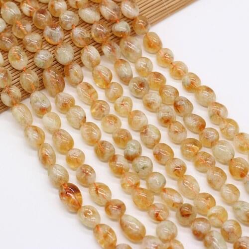 Irregular Natural Citrine Stone Bead Yellow Crystal Loose Spacer Beads for Jewelry Making DIY Necklace Bracelet Accessories 36cm