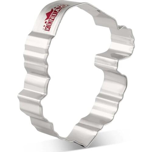 KENIAO Christmas Santa Face Cookie Cutter for Party Biscuit / Fondant / Sandwiches Cutter - 9.5 * 7.4 cm - Stainless Steel