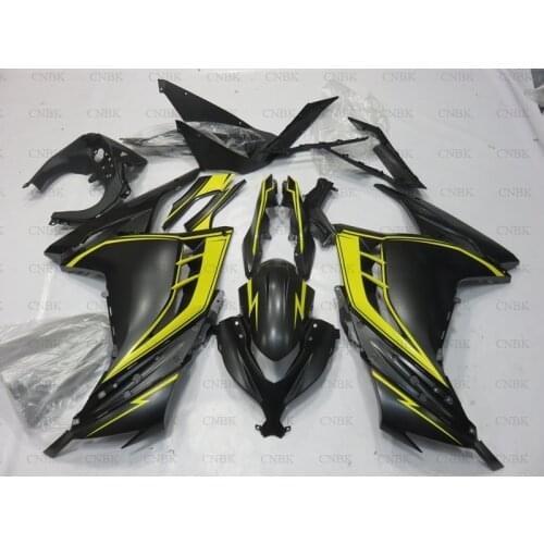 Fairings for EX 300 Ninja 2014 for Kawasaki Zx300r Full Body Kits 2014 EX 300 Ninja Abs Fairing 2013 - 2017 matte Black Yellow