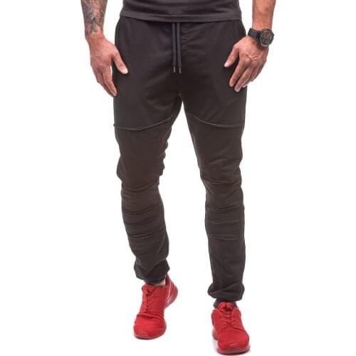 Wholesale 2019 spring autumn joggers GYM sport elastic waist Cut hole Mens tether tightness running pants crotch trousers