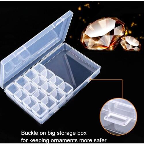 8/24/28 Slots Adjustable Plastic Storage Box Storage Box Case For Jewelry Diamond Embroidery Craft Bead Pill Holder Storage Tool